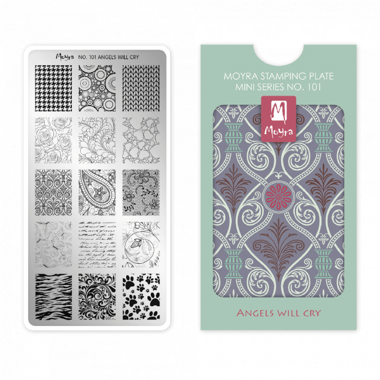 Moyra Mini stamping plate 101 Angels will cry