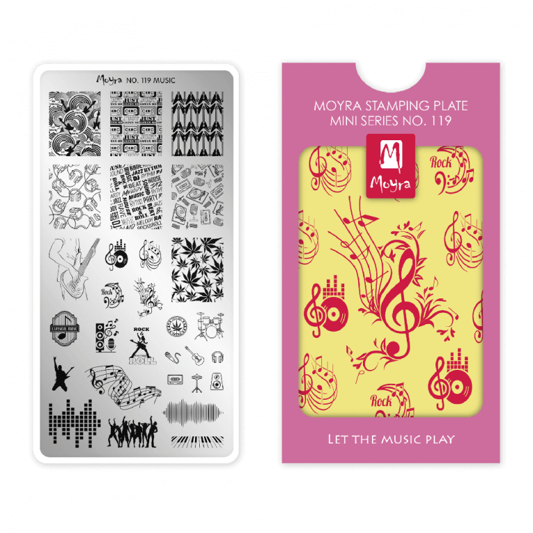 Moyra Mini stamping plate 119 Let the music play