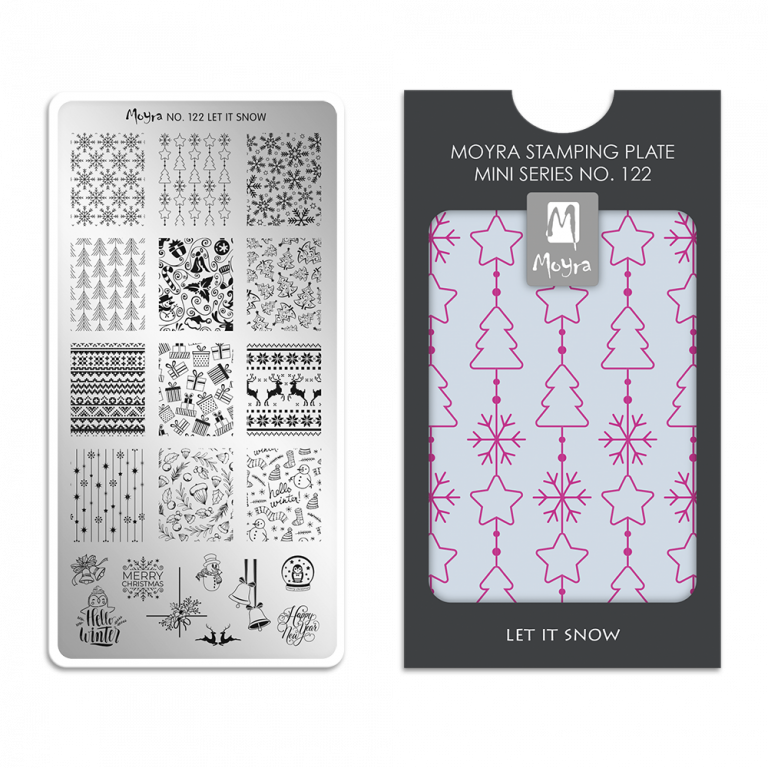Moyra Mini Stamping Plate 122 Let it snow