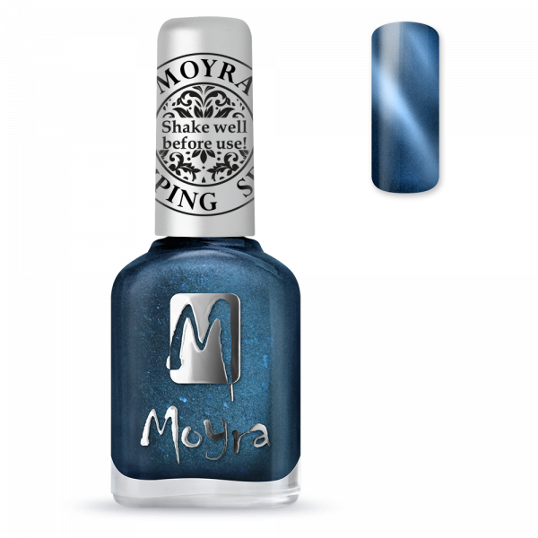 Moyra stamping varnish SP 33 Cat's eye magnetically blue