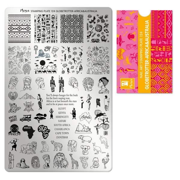 Moyra stamping plate 124 Globetrotter - Africa & Australia