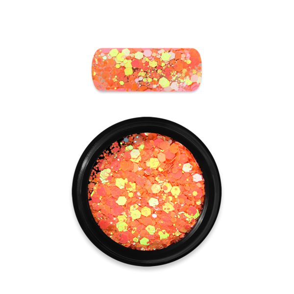 Moyra Holo glitter mix No. 22 Chameleon light orange