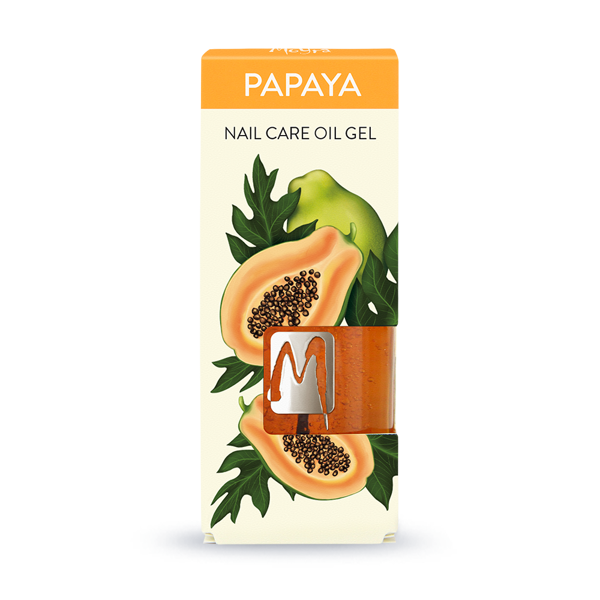 Nail and skin care oil gel with papaya extract